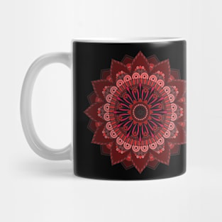 Red Mandala for Root Chakra Zunaria Pattern Mug